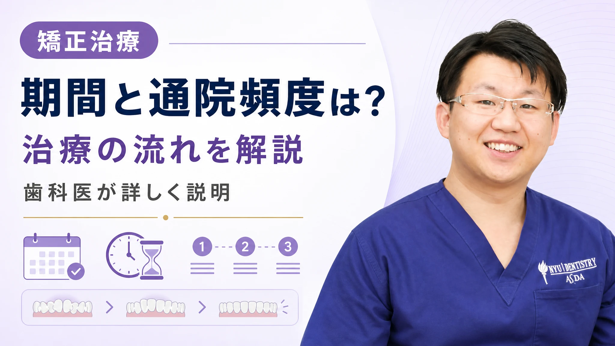 矯正治療の期間と通院頻度はどのくらい?治療の流れを解説